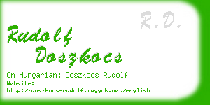 rudolf doszkocs business card